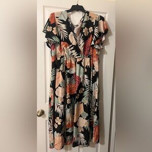 SHEIN Curve Floral Print Dress